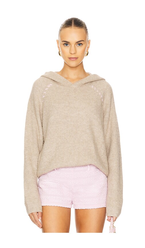 Central Park West Yorke Whipstitch Hoodie in Oat REVOLVE