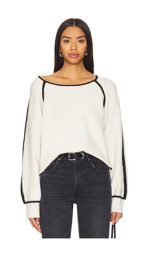 Shop Central Park West Billie Raglan Sweater In Ivory