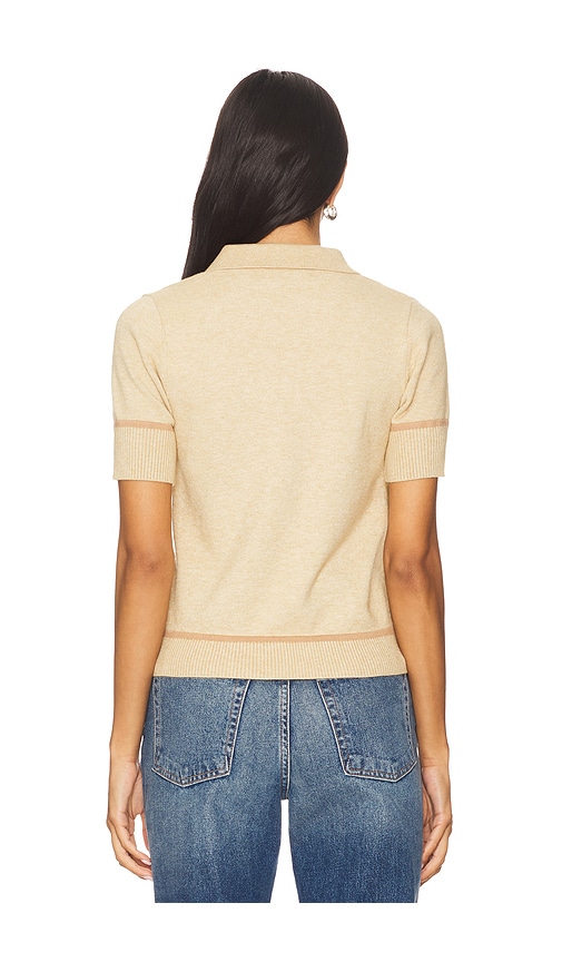  Central Park West Polo-oberteil Mit Reissverschluss Atlast In Beige. Größe S. Also In Xs. 