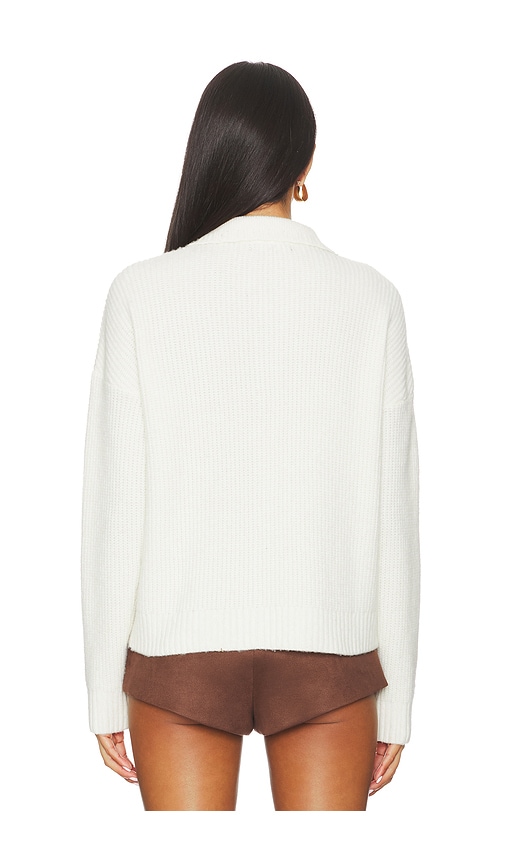  Central Park West Olivia Pointelle Polo In Ivory. Größe M. Also In L. 