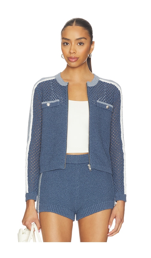 Raya Mixed Stitch Zip Cardi