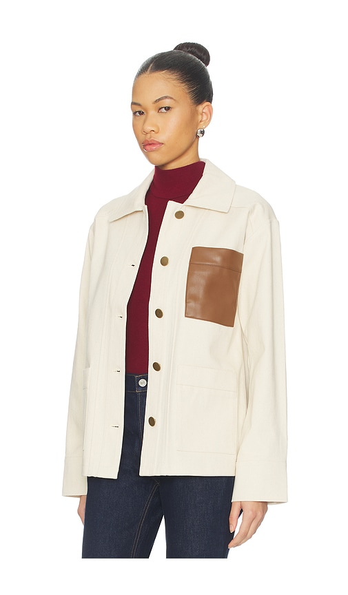 Central Park West Quinn Trucker Jacket In White