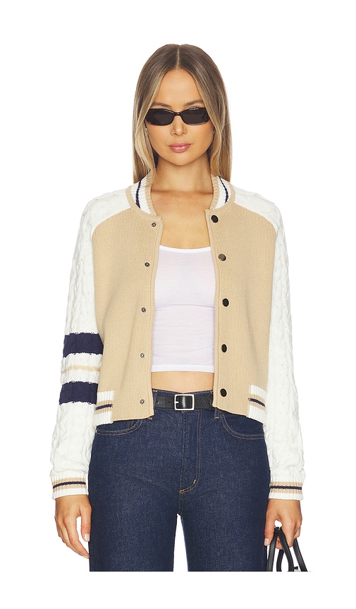 Chloe Cable Sleeve Knit Bomber