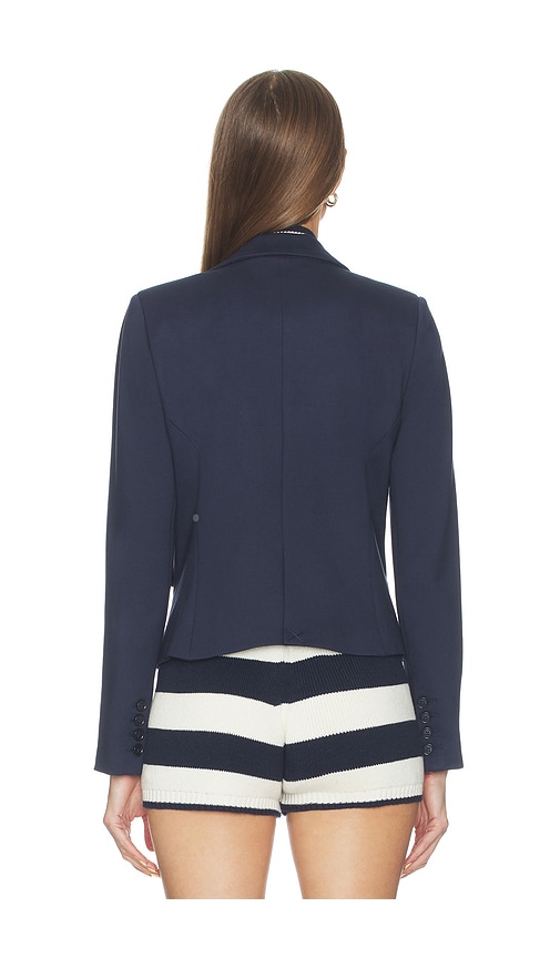  Central Park West Chelsea Rugby Stripe Sweater Dickey Jacket In Navy. Taglia S. Also In Xs, M, L, Xl. 