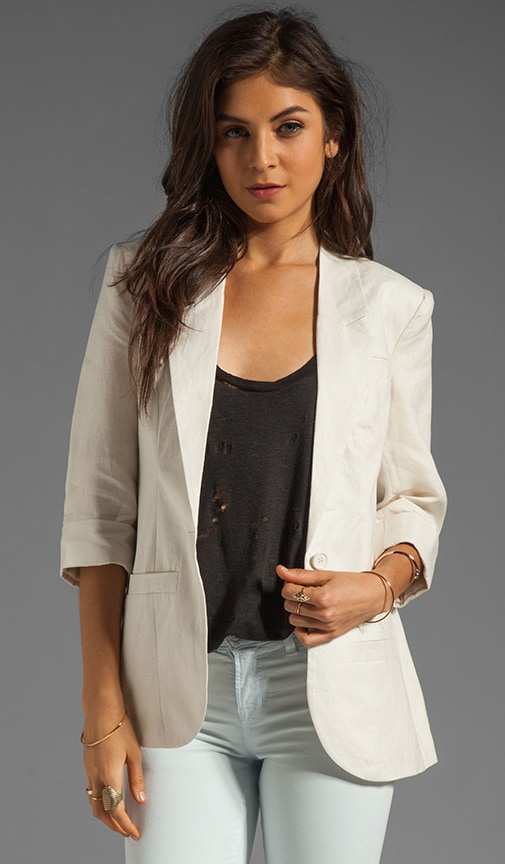 Durham Linen Elbow Sleeve Blazer
