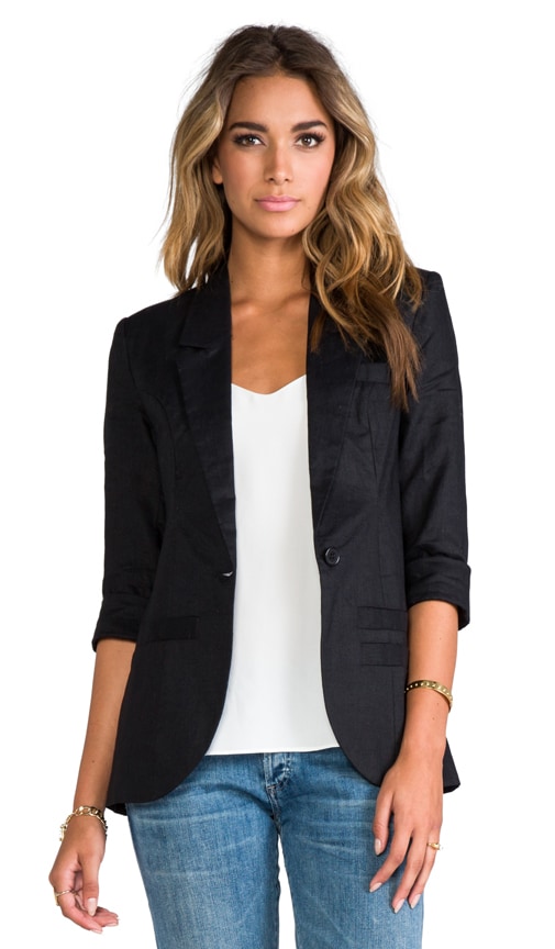 Durham Linen Elbow Sleeve Blazer