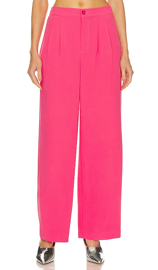 Central Park West Daisy Wideleg Trousers In Fuchsia