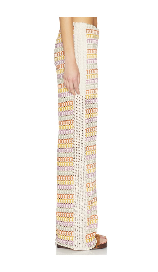  Central Park West Gehäkelte Hose Mit Mittelhohem Bund Celine In Yellow,beige. Größe S. Also In Xs, M, Xl. 