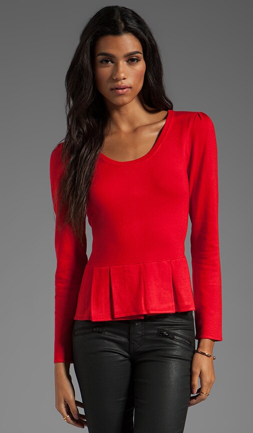 Rayon/Nylon Peplum Top