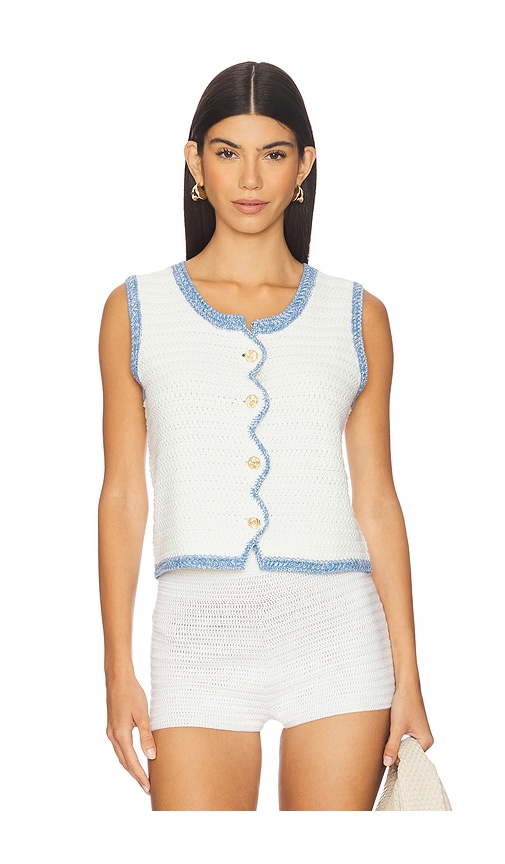 DÉBARDEUR FINITION FESTONNÉE ROSE en . Taille L. Also en M, S, XL, XS - Central Park West - Modalova