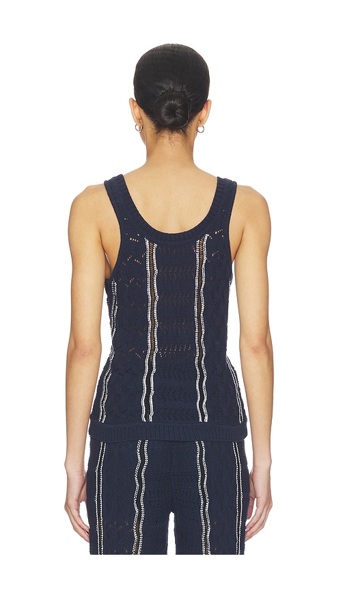  Central Park West Tanktop Mit Ziernähten Amber In Navy. Größe S. Also In Xs, M, L, Xl. 