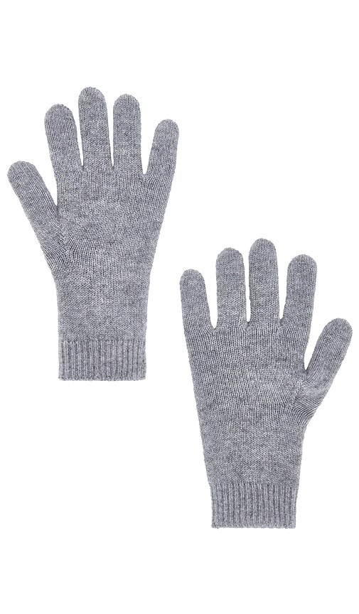  Comme Si Cashmere Short Gloves In Grey. 