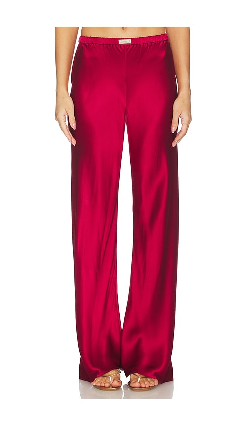 Comme Si Silk-charmeuse Pants In Red