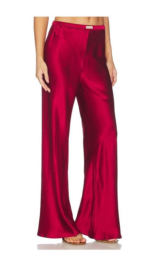 Comme Si Silk-charmeuse Pants In Red