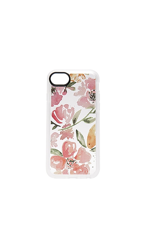 Floral Pink Gray iPhone 7 Case