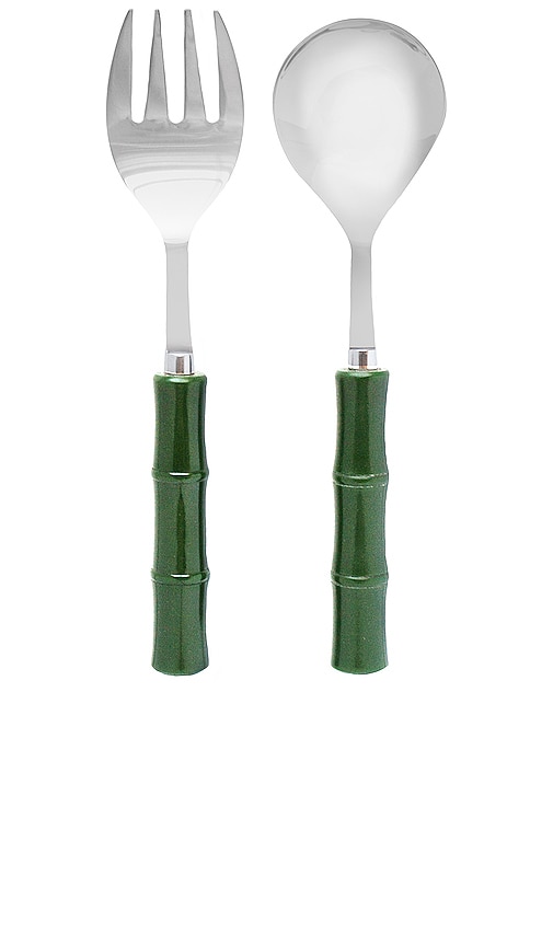 Chefanie Green Resin Bamboo Serving Pieces