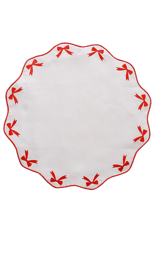 Chefanie Red Bow Placemat In N,a