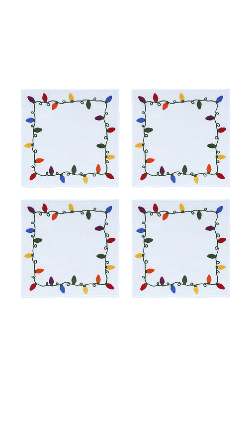 Chefanie Christmas Lights Cocktail Napkins