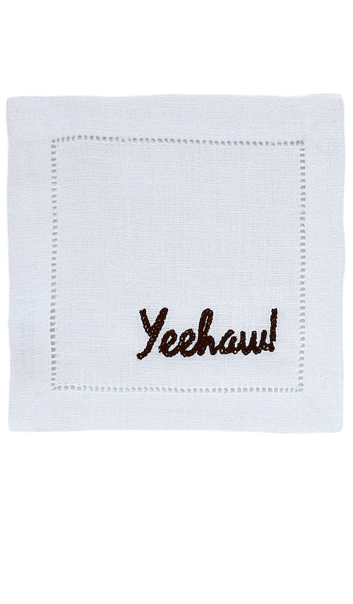 Shop Chefanie Yeehaw Cocktail Napkins Set Of 4 In N,a