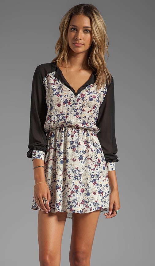 Contrast Sleeve Mini Dress