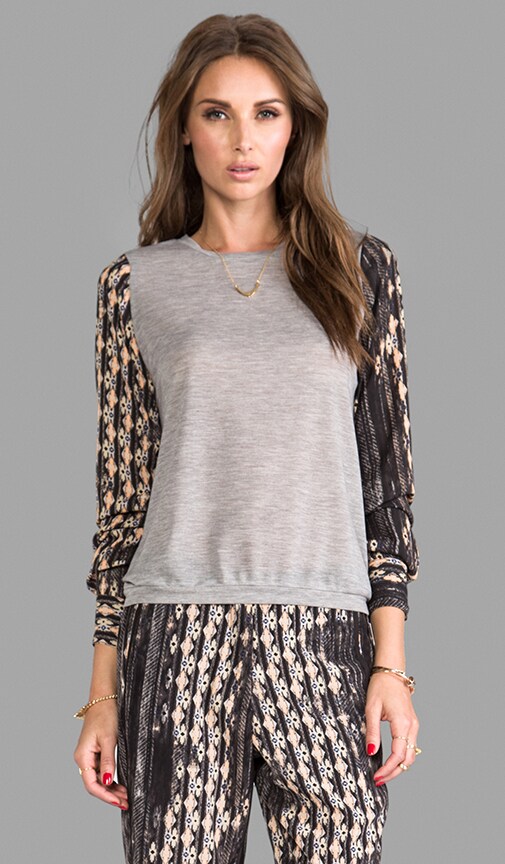 Knit Pullover w/ Chiffon Sleeves