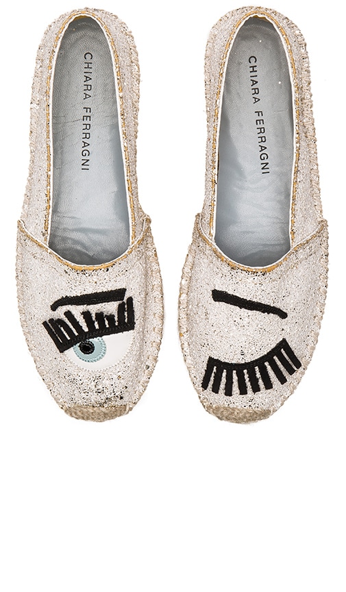 Chiara Ferragni Espadrille in Platinum 