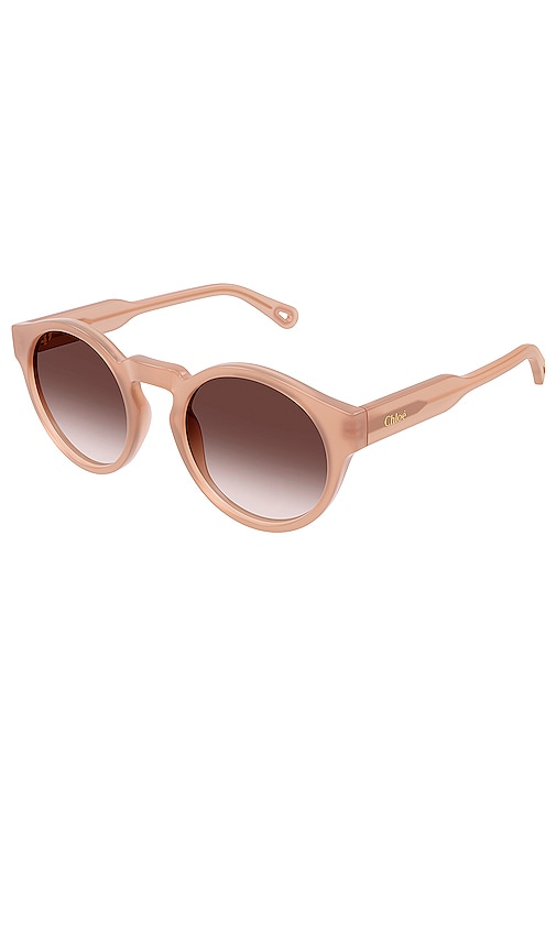 Shop Chloé Xena Round Sunglasses In Pink