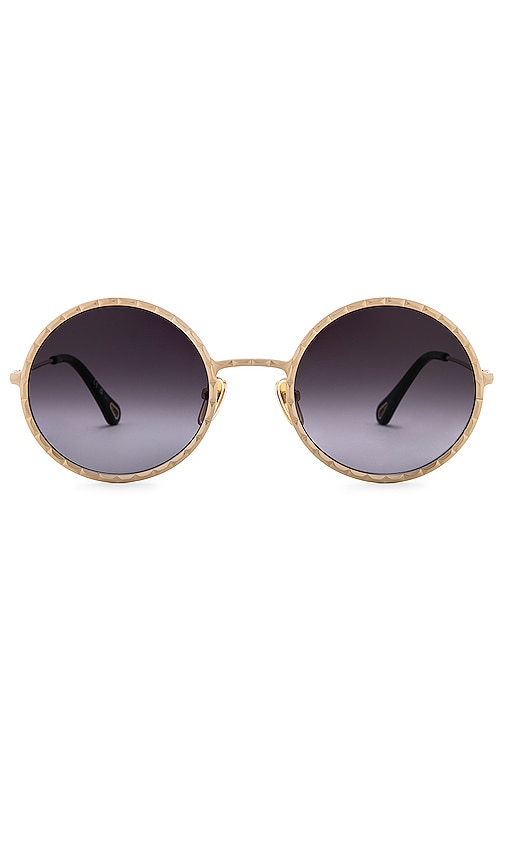 Chloé Scalloped Round Sunglasses In É‡‘è‰²