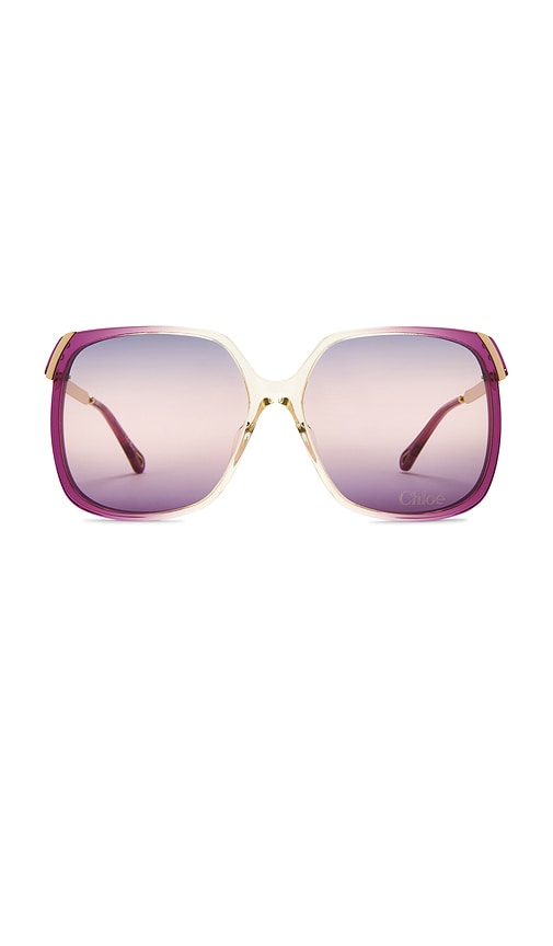 Square Sunglasses in Burgundy.