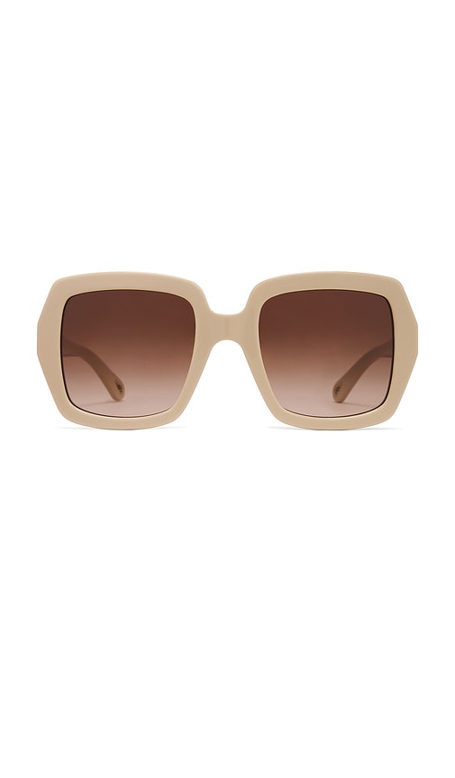 Square Sunglasses in Cream.