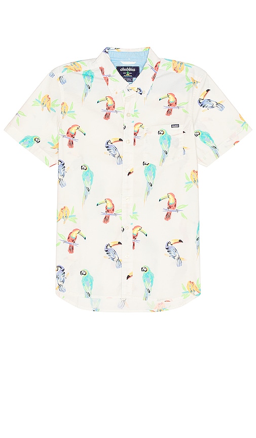 Chubbies The Dude Where's Macaw Friday Shirt In Off White
