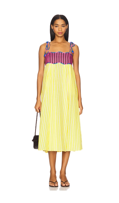Lola Dress in Pink,Yellow. - size S (also in L, M, XS)
