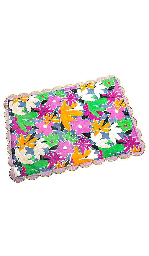 CeliaB Purple Daisies Rectangle Place Mat Set Of Two in Pink