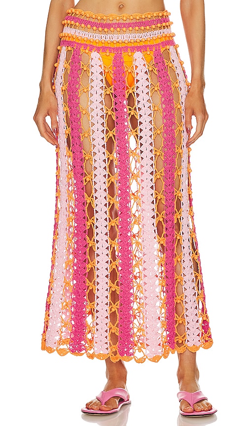 CeliaB X Revolve Argento Skirt in Pink & Peach