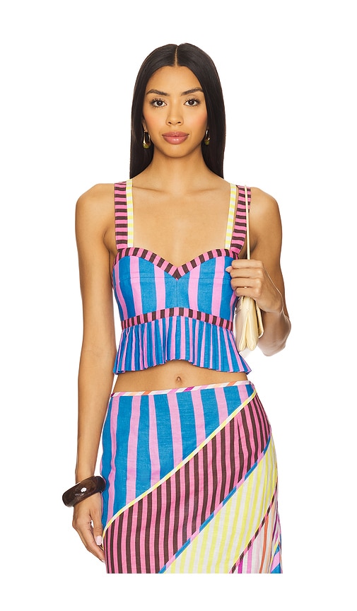 Julieta Top in Blue,Pink. - size S (also in L, M, XS)