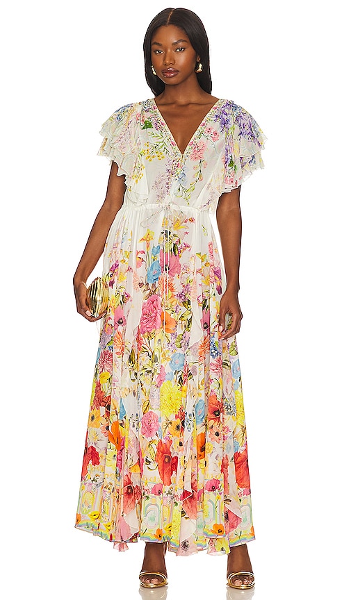 Camilla All Over Ruffle Dress in SUNLIGHT SYMPHONY | REVOLVE