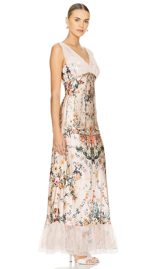 Shop Camilla Bias Maxi Dress In Rose Garden Revolution