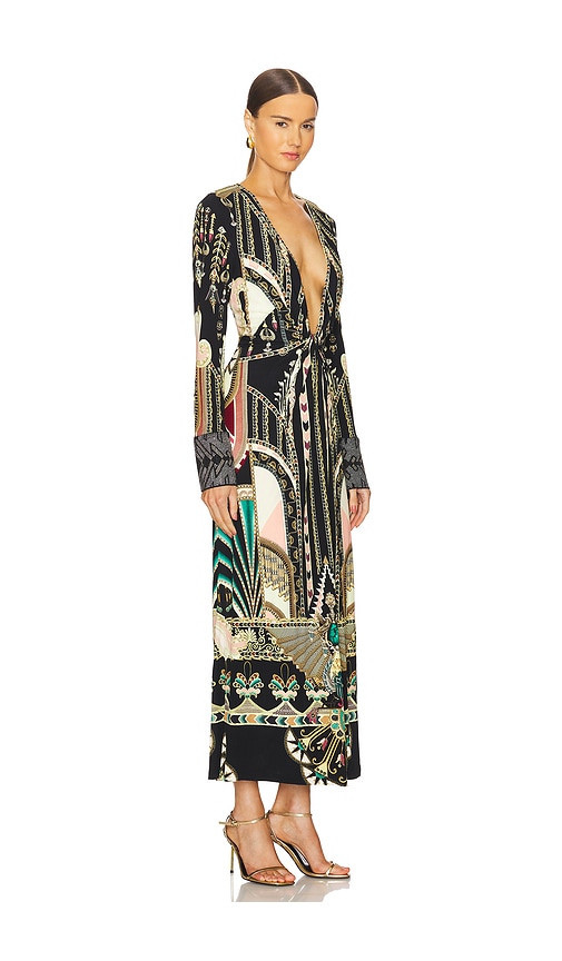 Shop Camilla Long V Neck Twist Front Jersey Dress In They Called Her Nefertari