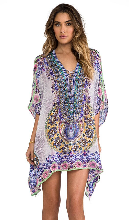 Portable Paradises Short Lace Up Kaftan