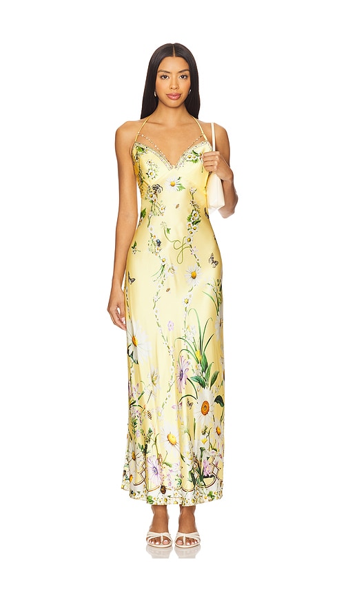 Camilla Chain Detail Slip Dress in Daisy Chains