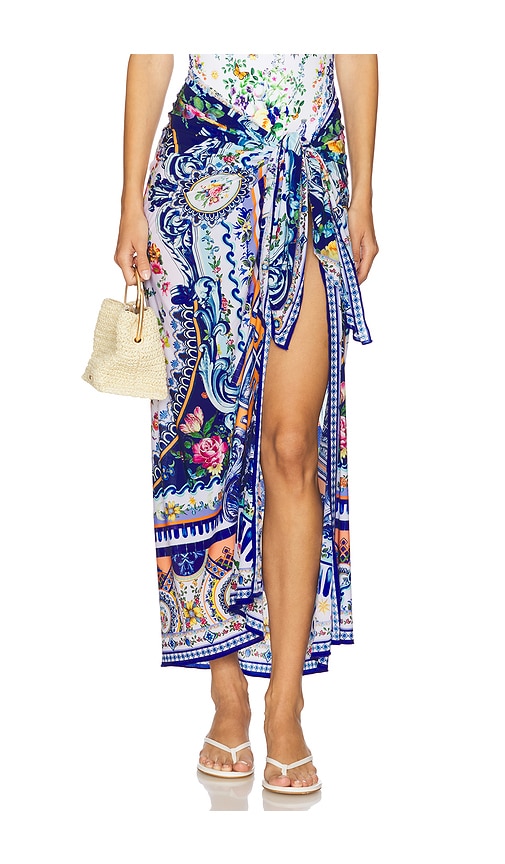 Camilla Long Sarong in Blue - Camilla - Modalova