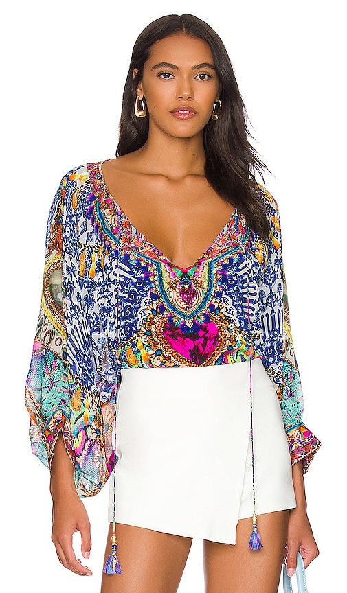 Defeated club Extremists Camilla Raglan Sleeve Blouse in Lucky Charms | REVOLVE