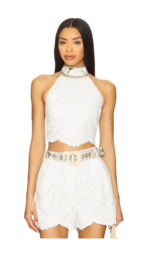 Halter Tie Back Top in White. - size XS/S (also in M/L)