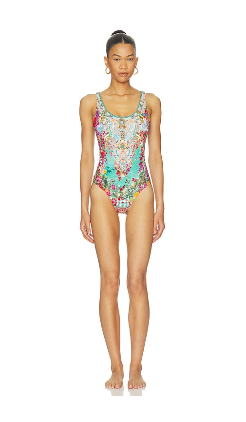 Camilla Thick Strap Scoop Neck One Piece - Women's Clothing