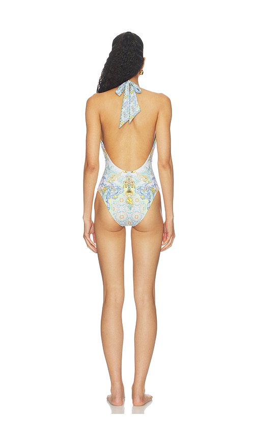 Camilla Plunge Halter One Piece With Bar Front Trim | Thumbnail 3