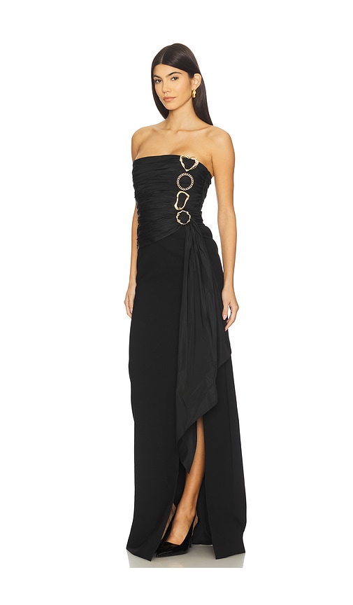 Cinq À Sept Baltra Ring-detail Gown In Black