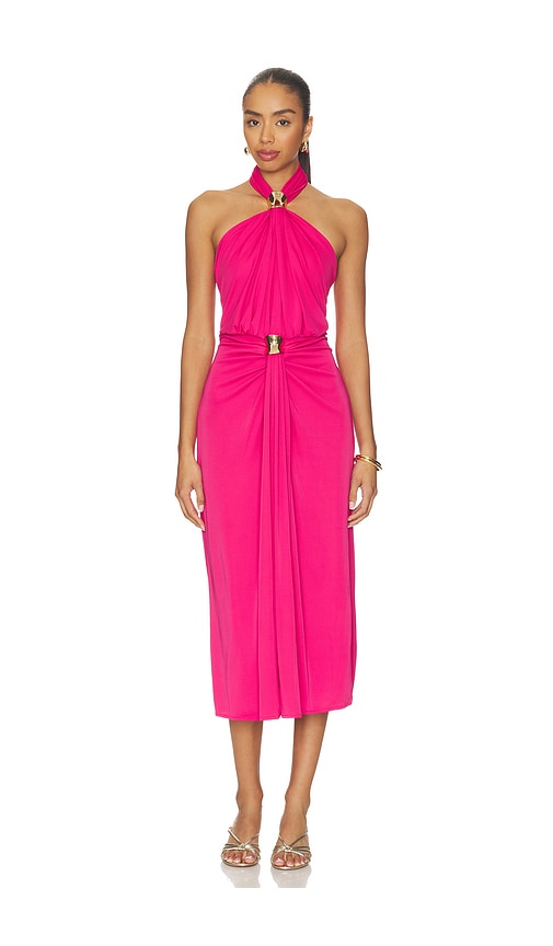 Cinq À Sept Bangle Kaily Halterneck Dress In Pink