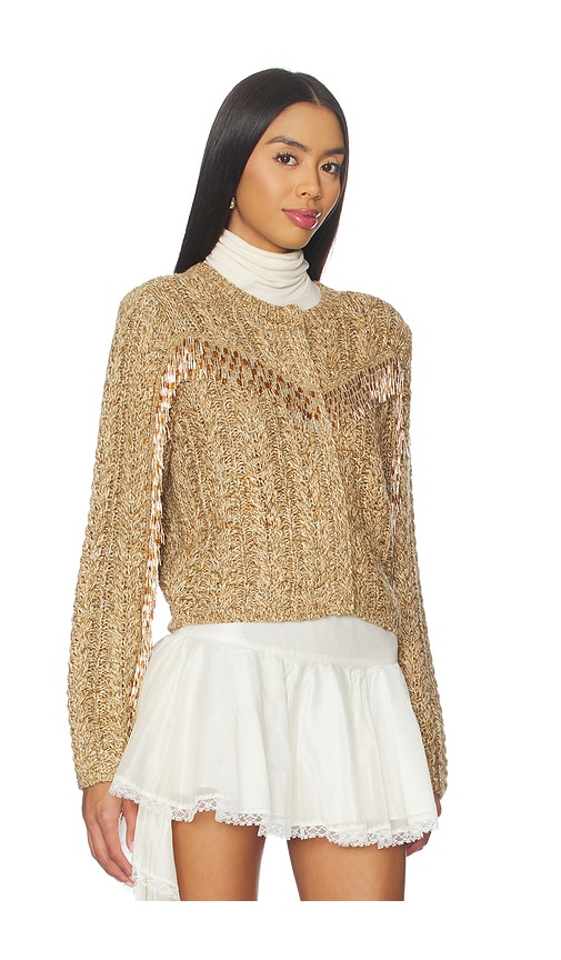 Cinq À Sept Bugle Fringe Lisabeth Cardigan In Neutral
