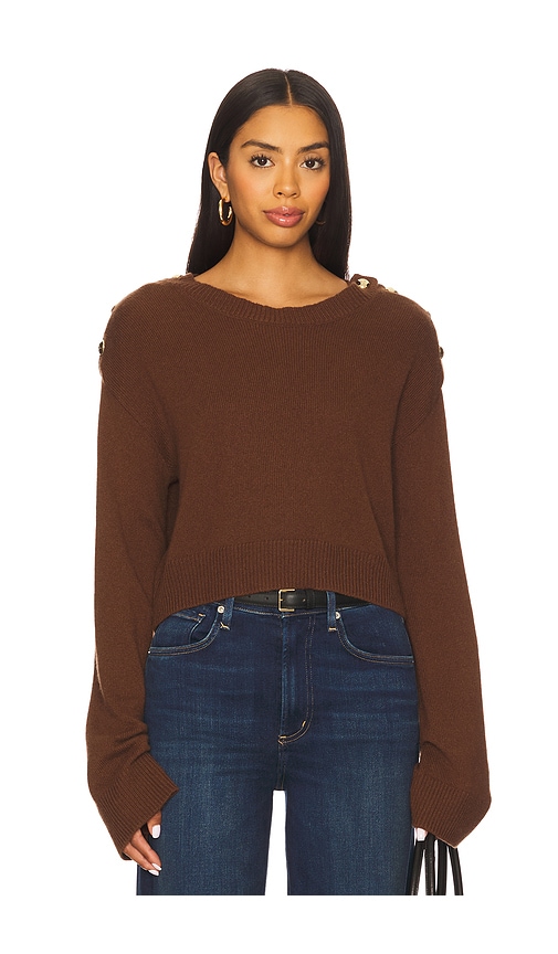 Cinq À Sept Marla Buttoned Sweater In Brown