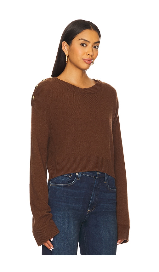 Cinq À Sept Marla Buttoned Sweater In Brown